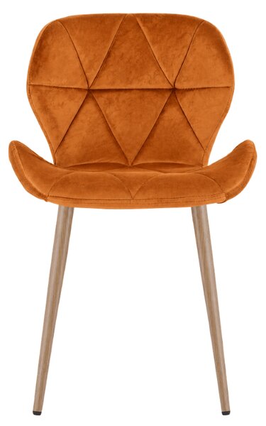 Blagovaonska stolica MANGO VELVET, terakota
