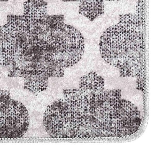 Perivi tepih 190 x 300 cm sivo-bijeli - Siva i bijela 190 x 300 cm Siva i bijela 190 x 300 cm