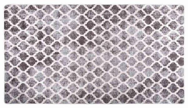 Perivi tepih 190 x 300 cm sivo-bijeli - Siva i bijela 190 x 300 cm Siva i bijela 190 x 300 cm