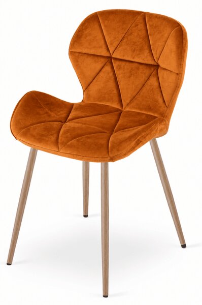 Blagovaonska stolica MANGO VELVET, terakota