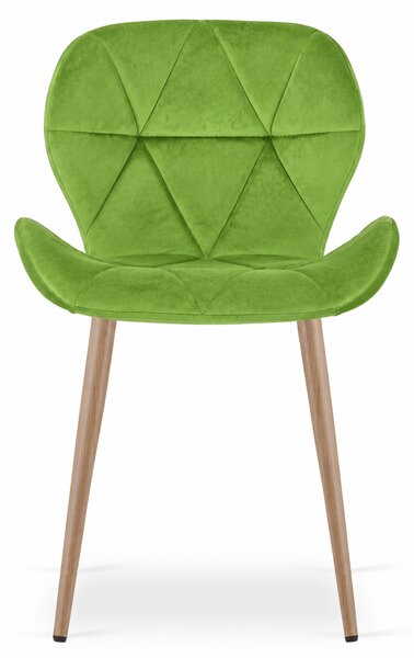 Blagovaonska stolica MANGO VELVET, svijetlo zelena