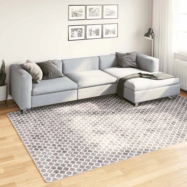 Perivi tepih 190 x 300 cm sivo-bijeli - Siva i bijela 190 x 300 cm Siva i bijela 190 x 300 cm