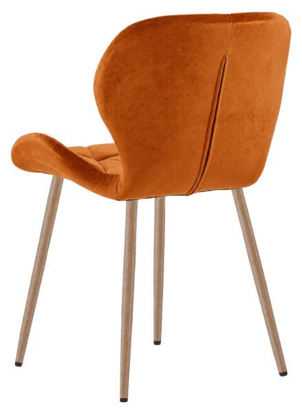 Blagovaonska stolica MANGO VELVET, terakota