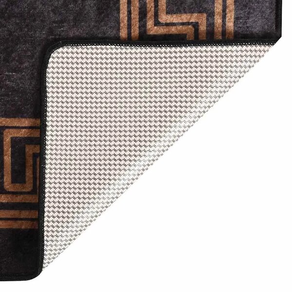 Perivi tepih 80 x 150 cm crno-zlatni - Crna 80 x 150 cm Crna 80 x 150 cm