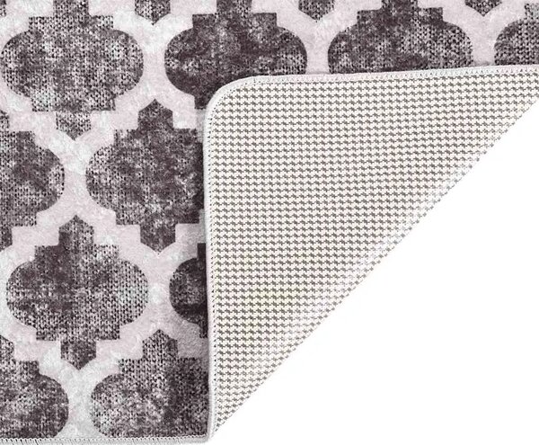 Perivi tepih 190 x 300 cm sivo-bijeli - Siva i bijela 190 x 300 cm Siva i bijela 190 x 300 cm