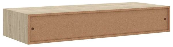 Zidna polica s ladicom boja hrasta 60 x 23 5 x 10 cm MDF - Boja hrasta 60 x 23.5 x 10 cm 1 1