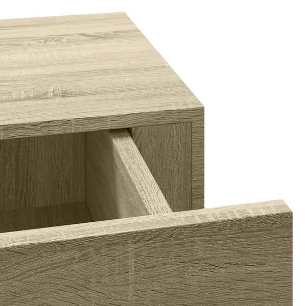 Zidna polica s ladicom boja hrasta 60 x 23 5 x 10 cm MDF - Boja hrasta 60 x 23.5 x 10 cm 1 1