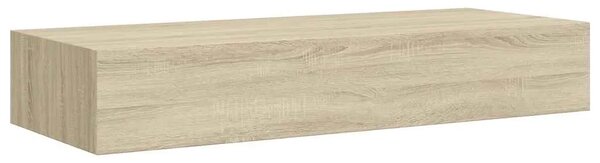 Zidna polica s ladicom boja hrasta 60 x 23 5 x 10 cm MDF - Boja hrasta 60 x 23.5 x 10 cm 1 1