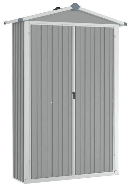 Vrtna kućica - Vrtno spremište sivo 116x45x175 cm od pocinčanog čelika - Siva 1 Siva
