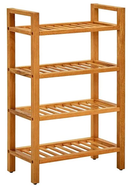 Stalak za obuću s 4 police 50x27x80 cm od masivne hrastovine - 1 80 cm 50 cm 1