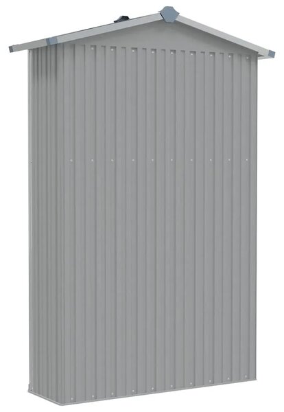 Vrtna kućica - Vrtno spremište sivo 116x45x175 cm od pocinčanog čelika - Siva 1 Siva