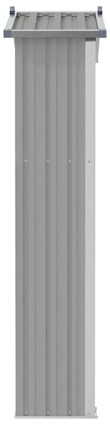 Vrtna kućica - Vrtno spremište sivo 116x45x175 cm od pocinčanog čelika - Siva 1 Siva