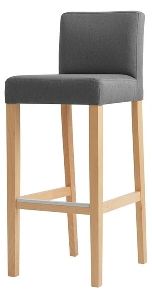 Tamno siva barska stolica s prirodnim nogama Custom Form Wilton