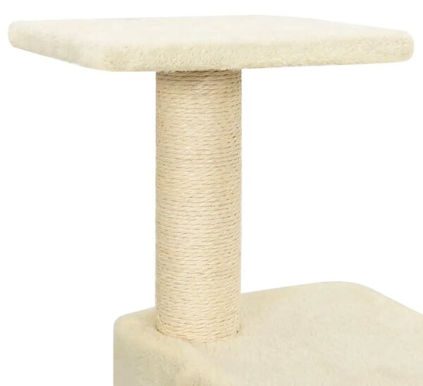 Penjalica za mačke - Kuća za mačke - Grebalica sa stupovima za grebanje krem 118 5 cm - Krema Krema