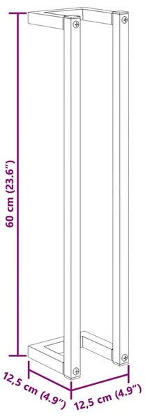 Stalak za ručnike crni 12 5 x 12 5 x 60 cm željezni - Crna 12.5 x 12.5 x 60 cm Crna 12.5 x 12.5 x 60 cm