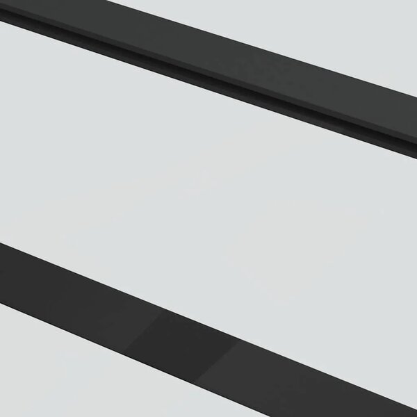Staklena klizna vrata ESG i aluminija 102 x 205 cm crna - 102 x 205 cm 1 5 vodoravnih šipki 102 x 205 cm