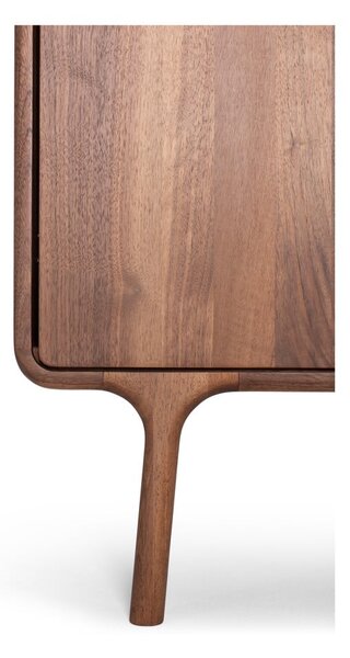 Smeđa komoda od punog oraha 90x110x45 cm Fawn – Gazzda