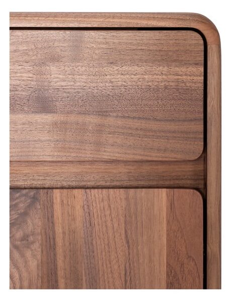 Smeđa komoda od punog oraha 90x110x45 cm Fawn – Gazzda