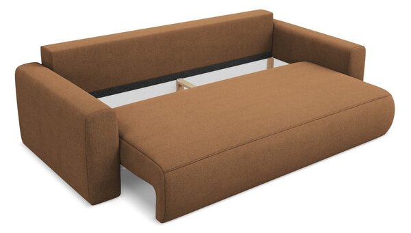 Sklopiva/s prostorom za odlaganje sofa boja terakote 238 cm Kapua – Makamii