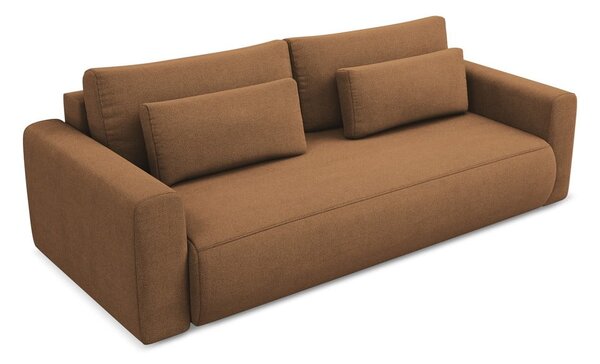 Sklopiva/s prostorom za odlaganje sofa boja terakote 238 cm Kapua – Makamii