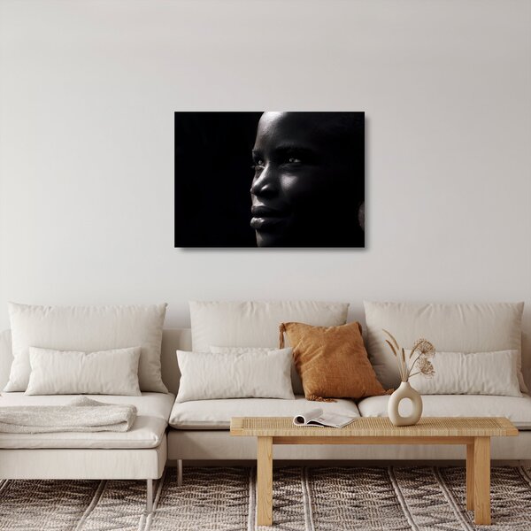 Staklena slika - Afrikanka (70x50 cm)