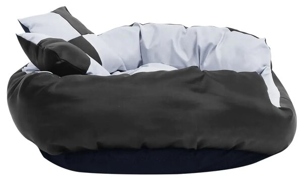 Dvostrani perivi jastuk za pse sivo-crni 85 x 70 x 20 cm - Siva i crna 85 x 70 x 20 cm Siva i crna 85 x 70 x 20 cm