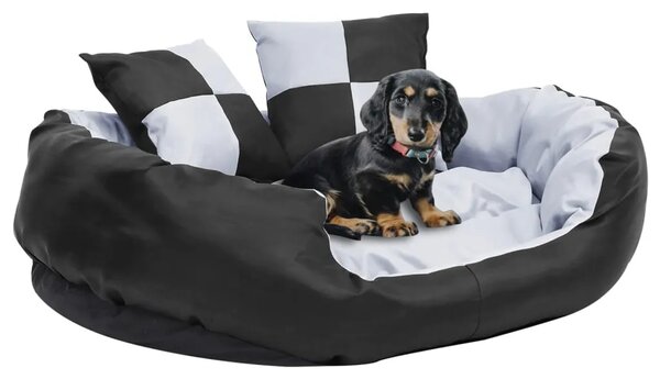 Dvostrani perivi jastuk za pse sivo-crni 85 x 70 x 20 cm - Siva i crna 85 x 70 x 20 cm Siva i crna 85 x 70 x 20 cm