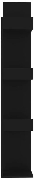 Ormarić za knjige crni 48 x 25 5 x 140 cm konstruirano drvo - Crna 1 48 cm Crna