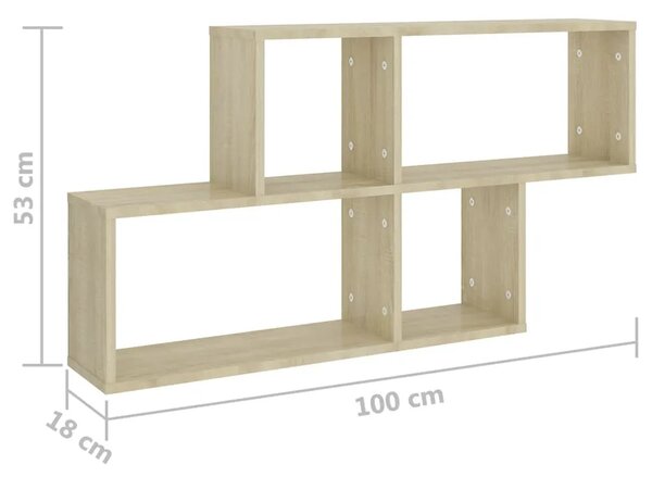 Zidna polica boja hrasta sonome 100x18x53 cm konstruirano drvo - sonoma hrast 1 1 Sonoma hrast