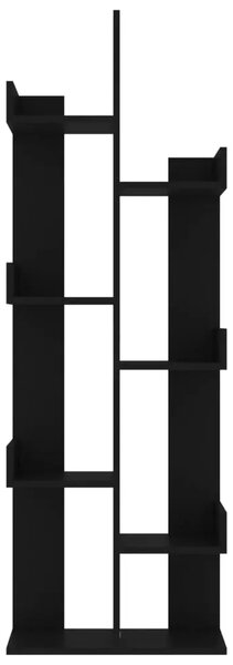 Ormarić za knjige crni 48 x 25 5 x 140 cm konstruirano drvo - Crna 1 48 cm Crna