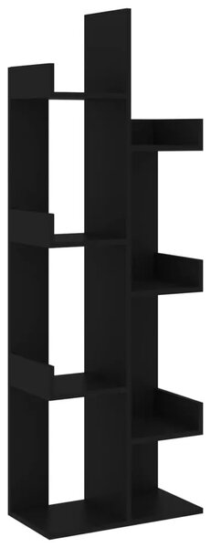 Ormarić za knjige crni 48 x 25 5 x 140 cm konstruirano drvo - Crna 1 48 cm Crna