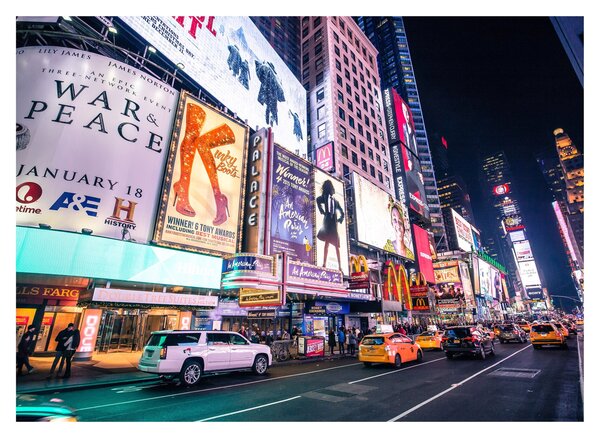 Staklena slika - New York Theatre District (70x50 cm)