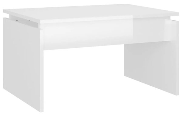 Stolić za kavu visoki sjaj bijeli 68x50x38 cm konstruirano drvo - Visoko sjajno bijela 1 Visoko sjajno bijela