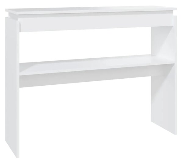 Konzolni stol bijeli 102 x 30 x 80 cm od konstruiranog drva - Bijela 1 102 cm Bijela
