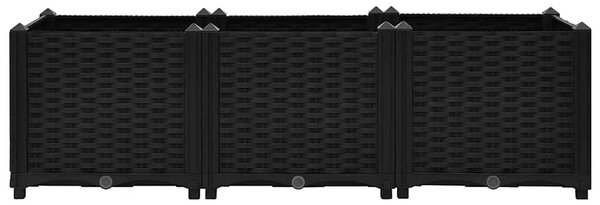 Povišena gredica 120 x 40 x 38 cm od polipropilena - Crna 120 x 40 x 38 cm 1 Crna
