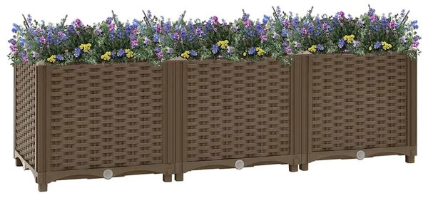 Povišena gredica 120x40x38 cm polipropilen - Smeđa 120 x 40 x 38 cm 1 Smeđa