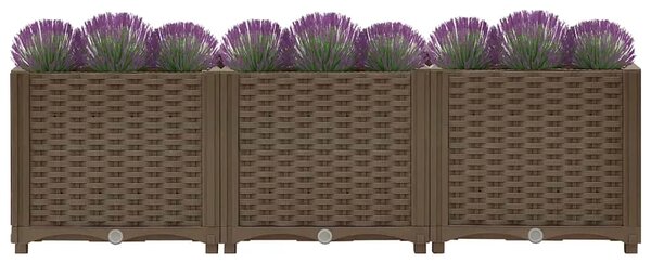 Povišena gredica 120x40x38 cm polipropilen - Smeđa 120 x 40 x 38 cm 1 Smeđa