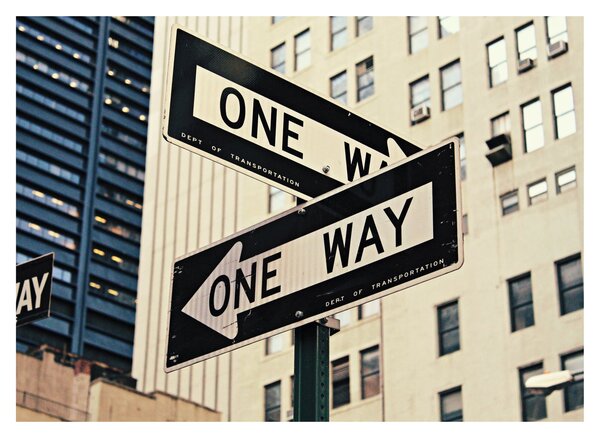 Staklena slika - New York ONE WAY (70x50 cm)