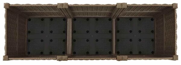 Povišena gredica 120x40x38 cm polipropilen - Smeđa 120 x 40 x 38 cm 1 Smeđa