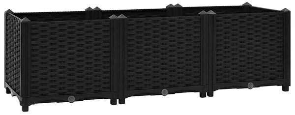 Povišena gredica 120 x 40 x 38 cm od polipropilena - Crna 120 x 40 x 38 cm 1 Crna