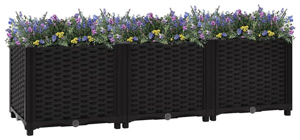 Povišena gredica 120 x 40 x 38 cm od polipropilena - Crna 120 x 40 x 38 cm 1 Crna