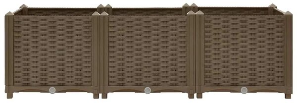 Povišena gredica 120x40x38 cm polipropilen - Smeđa 120 x 40 x 38 cm 1 Smeđa