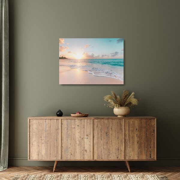 Staklena slika - Sanjiva plaža (70x50 cm)