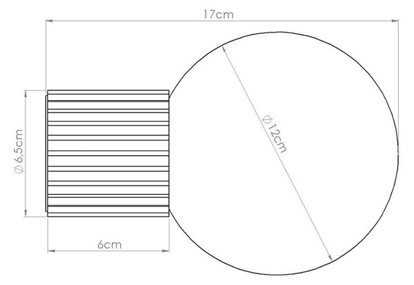 Svjetlo smeđa zidna lampa ø 12 cm Orbital – Sollux