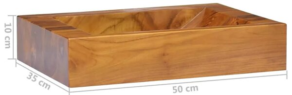 Lavabo - Umivaonik od masivne tikovine 50 x 35 x 10 cm