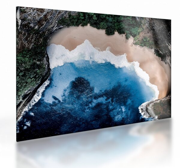 Staklena slika plaže Nusa Penida, Indonezija (70x50 cm)