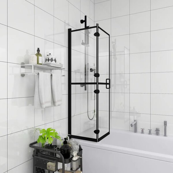 Sklopiva pregrada za tuš ESG 80 x 140 cm crna - 80 x 140 cm 80 x 140 cm
