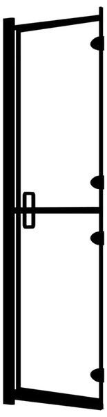 Sklopiva pregrada za tuš ESG 80 x 140 cm crna - 80 x 140 cm 80 x 140 cm