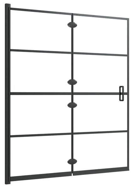 Sklopiva pregrada za tuš ESG 120 x 140 cm crna - 120 x 140 cm 120 x 140 cm