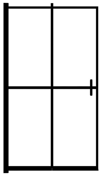 Sklopiva pregrada za tuš ESG 80 x 140 cm crna - 80 x 140 cm 80 x 140 cm